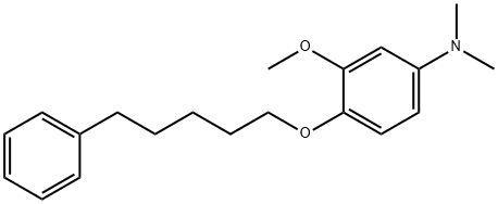 3-methoxy-N,N-dimethyl-4-(5-phenylpentoxy)aniline Struktur