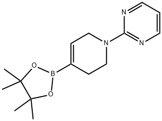 2-(4-(4,4,5,5-tetramethyl-1,3,2-dioxaborolan-2-yl)-5,6-dihydropyridin-1(2H)-yl)pyrimidine Struktur