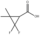 Cyclopropanecarboxylic acid, 2,2-difluoro-3,3-dimethyl- (9CI) Struktur