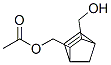 2-(acetoxymethyl)-3-(hydroxymethyl)bicyclo-(2.2.1)-hept-5-ene Struktur