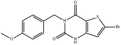 6-BroMo-3-(4-Methoxy-benzyl)-1H-thieno[3,2-d]pyriMidine-2,4-dione Struktur