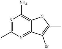 7-BroMo-2,6-diMethyl-thieno[3,2-d]pyriMidin-4-ylaMine Struktur