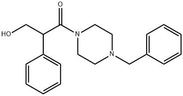 1-(4-Benzyl-piperazin-1-yl)-3-hydroxy-2-phenyl-propan-1-one Struktur