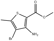 3-AMino-4-broMo-5-Methyl-thiophene-2-carboxylic acid Methyl ester Struktur