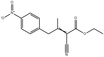 2-Cyano-3-Methyl-4-(4-nitro-phenyl) -but-2-enoic acid ethyl ester Struktur