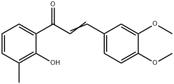 3-(3,4-diMethoxyphenyl)-1-(2-hydroxy-3-Methylphenyl)prop-2-en-1-one Struktur