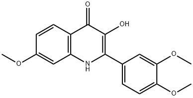 2-(3,4-DiMethoxyphenyl)-3-hydroxy-7-Methoxy-quinolin-4(1H)-one Struktur