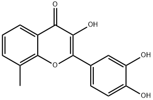 2-(3,4-Dihydroxyphenyl)-3-hydroxy-8-Methyl-4H-chroMen-4-one Struktur