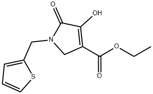 ETHYL 4-HYDROXY-5-OXO-1-(2-THIENYLMETHYL)-2,5-DIHYDRO-1H-PYRROLE-3-CARBOXYLATE Struktur