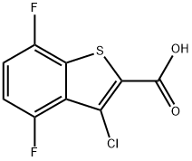 3-chloro-4,7-difluorobenzo[b]thiophene-2-carboxylic acid Struktur