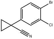 1-(4-BroMo-3-chlorophenyl)cyclopropane-1-carbonitrile Struktur