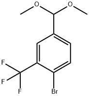 1-Bromo-4-(dimethoxymethyl)-2-(trifluoromethyl)benzene Struktur