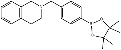 2-[4-(4,4,5,5-TetraMethyl-1,3,2-dioxaborolan-2-yl)benzyl]-1,2,3,4-tetrahydroisoquinoline Struktur