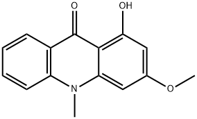 1-Hydroxy-3-methoxy-N-methylrutacridone Struktur