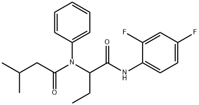 Butanamide, N-[1-[[(2,4-difluorophenyl)amino]carbonyl]propyl]-3-methyl-N-phenyl- (9CI) Struktur