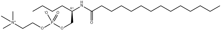 2-tetradecanoylaminohexanol-1-phosphocholine Struktur