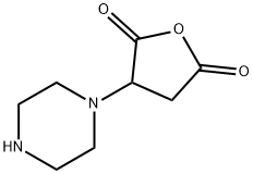 2,5-Furandione,dihydro-3-(1-piperazinyl)-(9CI) Struktur