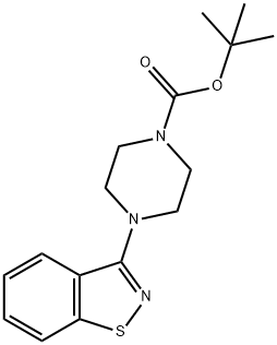 1,1-DIMETHYLETHYL 4-(1,2-BENZISOTHIAZOLE-3-YL)-1-PIPERAZINECARBOXYLATE Struktur