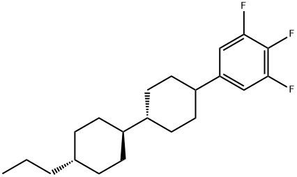 1,2,3-Trifluoro-5-[(trans,trans)-4'-propyl[1,1'-bicyclohexyl]-4-yl]benzene Struktur