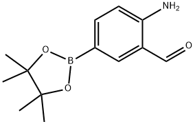 2-amino-5-(4,4,5,5-tetramethyl-1,3,2-dioxaborolan-2-yl)benzaldehyde Struktur