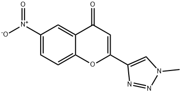 4H-1-Benzopyran-4-one, 2-(1-methyl-1H-1,2,3-triazol-4-yl)-6-nitro- Struktur