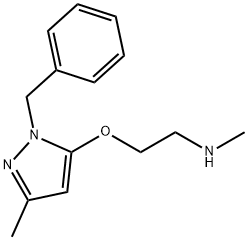 2-[(1-Benzyl-3-methyl-1H-pyrazol-5-yl)oxy]-N-methylethanamine Struktur