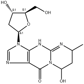 α-Methyl-γ-hydroxy-1,N2-propano-2'-deoxyguanosine
(Mixture of DiastereoMers) Struktur