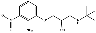 (S)-1-(2-Amino-3-nitrophenoxy)-3-tert-butylamino-propan-2-ol Struktur