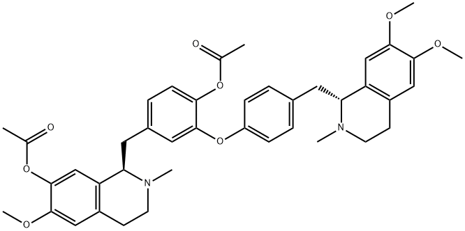 O,O-bisacetyldaurisoline Struktur