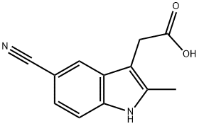 5-Cyano-2-methylindole-3-acetic acid Struktur