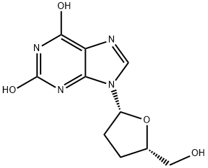 9-[(2R,5S)-5-(Hydroxymethyl)oxolan-2-yl]-3H-purine-2,6-dione Struktur