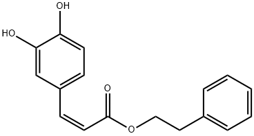 (Z)-3-(3,4-Dihydroxyphenyl)propenoic acid 2-phenylethyl ester Struktur