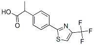 α-Methyl-4-[4-(trifluoromethyl)-2-thiazolyl]benzeneacetic acid Struktur