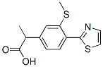 α-Methyl-3-(methylthio)-4-(2-thiazolyl)benzeneacetic acid Struktur