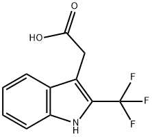 2-(Trifluoromethyl)-1H-indole-3-acetic acid Struktur