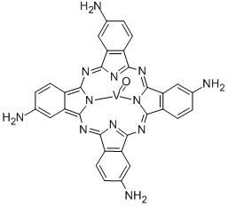 (TETRAAMINOPHTHALOCYANINATO)OXOVANADIUM(IV) Struktur