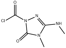 1H-1,2,4-Triazole-1-carbonylchloride,4,5-dihydro-4-methyl-3-(methylamino)-5-oxo-(9CI) Struktur