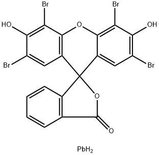 2-(2,4,5,7-tetrabromo-3,6-dihydroxyxanthen-9-yl)benzoic acid, lead salt Struktur