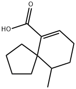 10-methyl spiro(4.5)dec-6-en-6-carboxylic acid Struktur