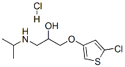 1-(5-chlorothiophen-3-yl)oxy-3-(propan-2-ylamino)propan-2-ol hydrochlo ride Struktur