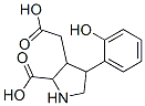 4-(2-hydroxyphenyl)-2-carboxy-3-pyrrolidineacetic acid Struktur