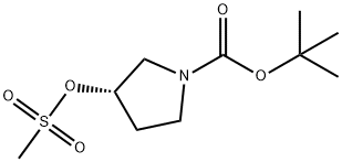 (S)-1-Boc-3-methanesulfonyloxy-pyrrolidine Struktur