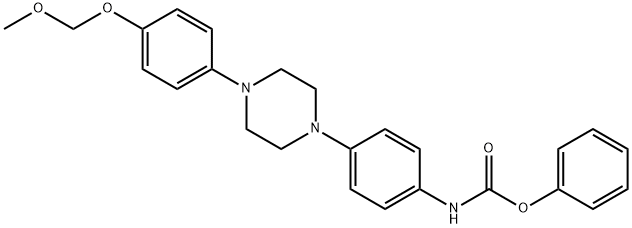 4-[4-(4-O-Methoxymethyl-4-hydroxyphenyl)-1-piperazinyl]phenyl]carbamic Acid Phenyl Ester, 1329503-19-6, 結(jié)構(gòu)式