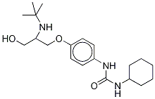 N-Cyclohexyl-N'-[2-(tert-butyl)aMino-3-hydroxypropoxy]phenylurea-d5 Struktur