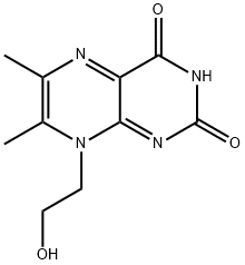 8-(2-Hydroxyethyl)-6,7-dimethylpteridine-2,4(3H,8H)-dione Struktur