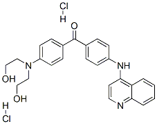 [4-(bis(2-hydroxyethyl)amino)phenyl]-[4-(quinolin-4-ylamino)phenyl]met hanone dihydrochloride Struktur