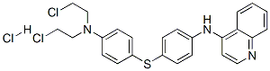 N-[4-[4-[bis(2-chloroethyl)amino]phenyl]sulfanylphenyl]quinolin-4-amin e hydrochloride Struktur