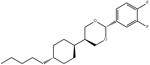 TRANS-2-(3,4-DIFLUOROPHENYL)-5-(TRANS-4-N-PENTYLCYCLOHEXYL)-1,3-DIOXANE Struktur