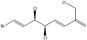 1-Bromo-7-chloromethyl-3,4-dichloro-3-methyl-1,5,7-octatriene Struktur