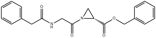 N-(phenylacetyl)glycylaziridine-2-carboxylate phenylmethyl ester Struktur